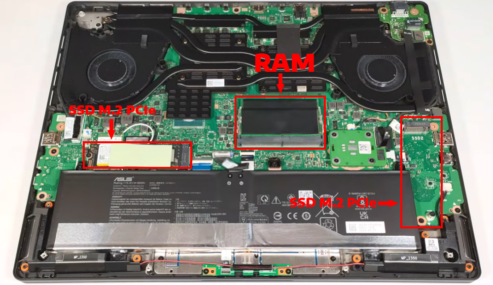 Nâng cấp Ram, SSD Laptop ASUS PROART STUDIOBOOK PRO 16 OLED W7604